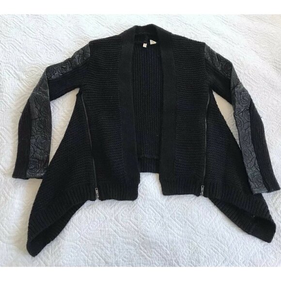 Moth Anthro Oltrarno Black Wool Blend Cardigan - Picture 8 of 9